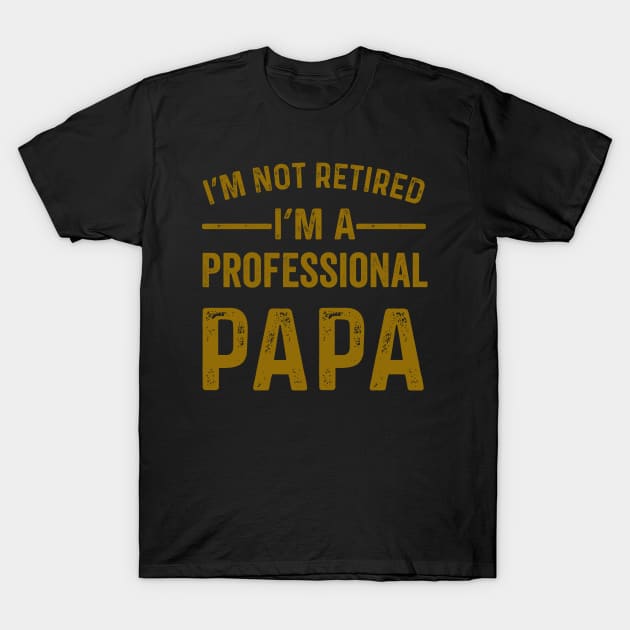 im not retired im a professional papa T-Shirt by kirkomed